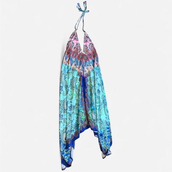 India Boutique Blue and Pink Backless Dress - Picture 4 of 6